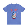 Thumbs Up Patriotic Gnome Celebrating the 4th of July Short Sleeve T-Shirt