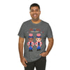 Patriotic and Brave Boys Celebrating 4th of July Short Sleeve T-Shirt