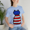 Patriotic Red, White and Blue Lady Casual Dress 4th of July Short Sleeve T-Shirt