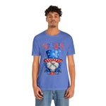 Brave and Patriotic Gnome on the 4th of July Short Sleeve T-Shirt