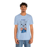 Patriotic Llama Love on the 4th of July Short Sleeve T-Shirt