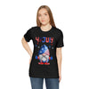 Thumbs Up Patriotic Gnome Celebrating the 4th of July Short Sleeve T-Shirt