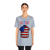 Patriotic Red, White and Blue Casual Shirt 4th of July Short Sleeve T-Shirt