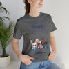 Adorable Patriotic Bunnies Celebrating the 4th of July Short Sleeve T-Shirt