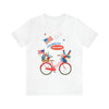 Celebrate Freedom Bike Ride Patriotic 4th of July Short Sleeve T-Shirt