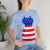 Patriotic Red, White and Blue Formal Dress 4th of July Short Sleeve T-Shirt