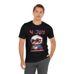 4th of July Little Cool Patriotic Eagle 4th of July Short Sleeve T-Shirt