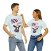 Mother Moo Patriotic USA Cow 4th of July Short Sleeve T-Shirt