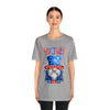 Brave and Patriotic Gnome on the 4th of July Short Sleeve T-Shirt