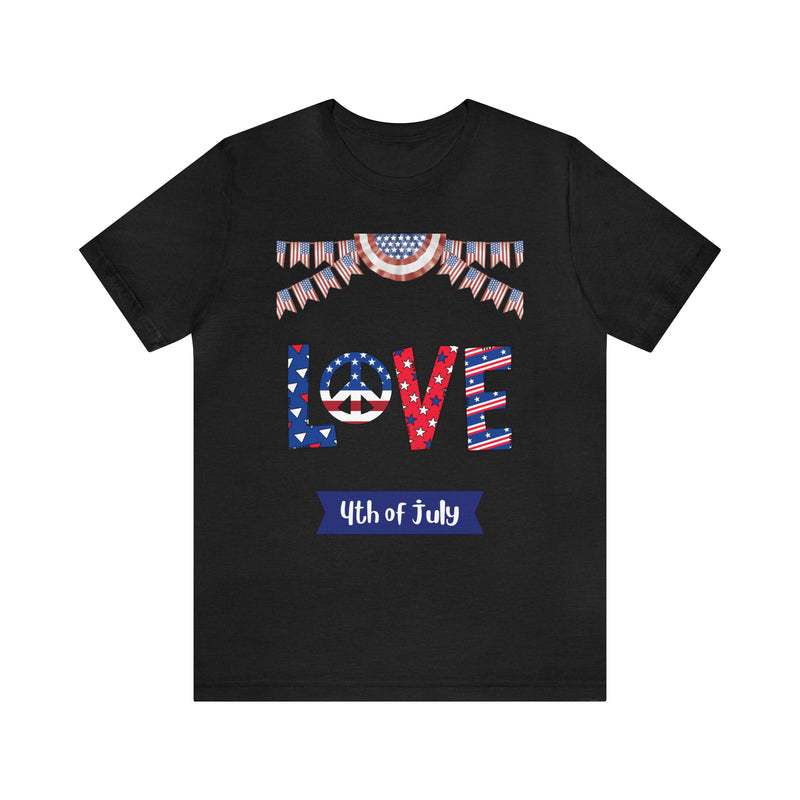 4th of July Love Short Sleeve T-Shirt