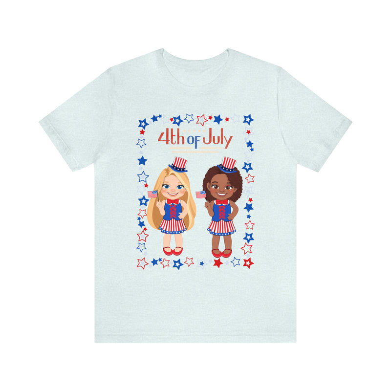 4th of July Patriotic Girls Short Sleeve T-Shirt