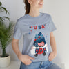 USA Patriotic Gnome Celebrating the 4th of July Short Sleeve T-Shirt