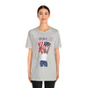 The Joy of Being Patriotic Lady Celebrating the Land of the Free 4th of July Short Sleeve T-Shirt