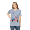 Freedom and Fireworks Patriotic Truck Let's Get Lit on the 4th of July Short Sleeve T-Shirt