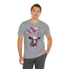 Mother Moo Patriotic USA Cow 4th of July Short Sleeve T-Shirt