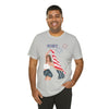 Cute Patriotic and Free Lady Celebrating the 4th of July Short Sleeve T-Shirt