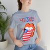 Patriotic Lips Being Funny on the 4th of July Short Sleeve T-Shirt