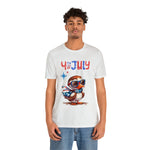 Cool Patriotic Little Bird on the 4th of July Short Sleeve T-Shirt