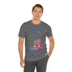 Happy Independence Day Red, White and Blue Cowboy Boots 4th of July Short Sleeve T-Shirt