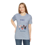 Adorable Patriotic Bunnies Celebrating the 4th of July Short Sleeve T-Shirt