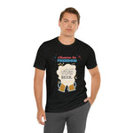 Cheers to Freedom Let's Have a Beer Red Sparkles 4th of July Short Sleeve T-Shirt