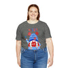 Patriotic Gnome Celebrating the 4th of July Short Sleeve T-Shirt