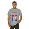 Patriotic and Brave Boys Celebrating 4th of July Short Sleeve T-Shirt